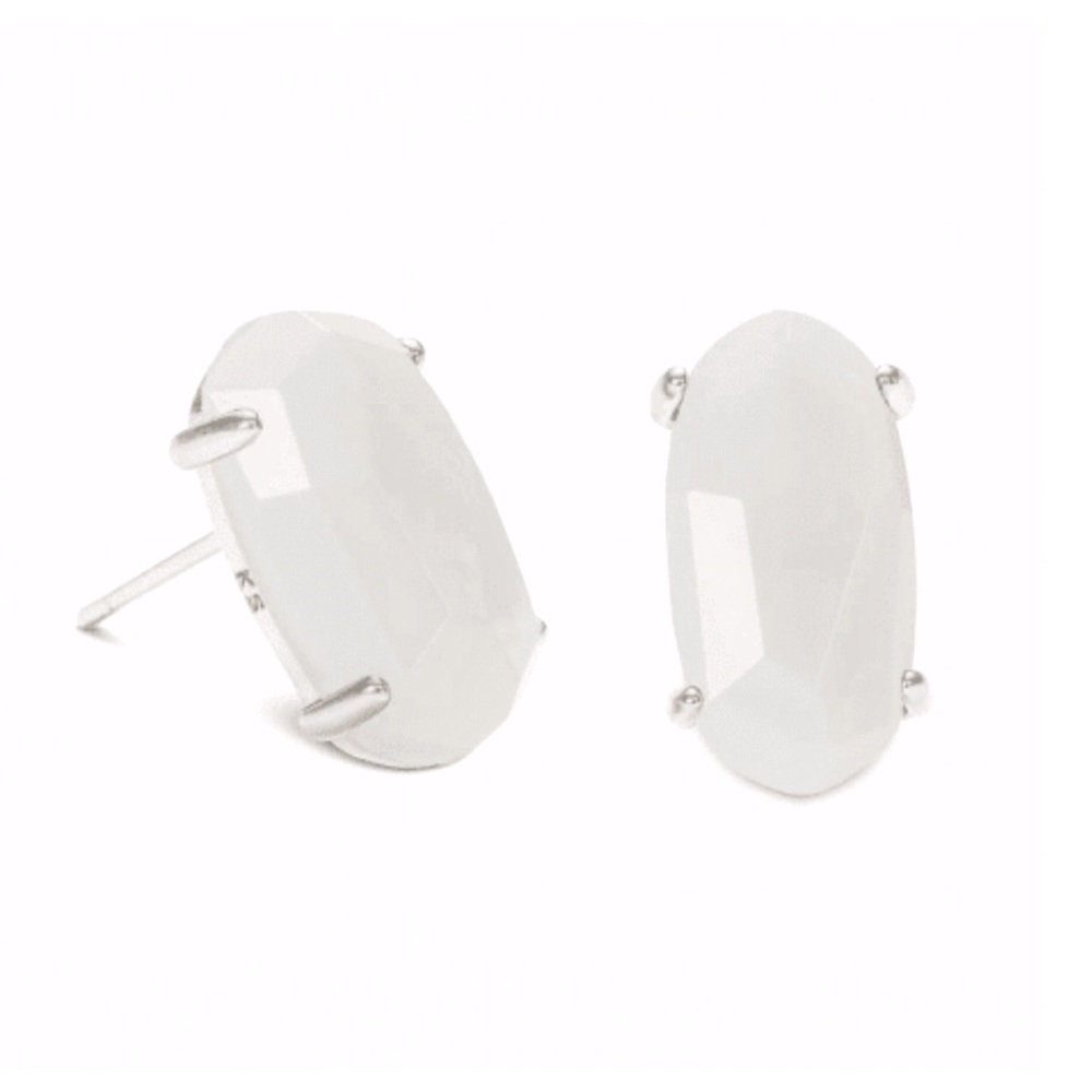KENDRA SCOTT • Silver Betty White Pearl Earrings